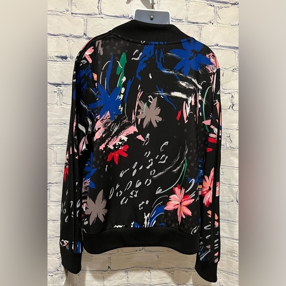 NWT Adidas Girls' Print Tricot Floral Jacket Size Large 14 - Picture 3 of 7